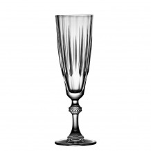 Γυάλινο Ποτήρι Σκαλιστό Σαμπάνιας 17cl φ6 8x20 6cm DIAMOND PASABAHCE ΣΕΤ 6 ΤΕΜΑΧΙΩΝ c374024