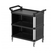 Καρότσι αλουμινίου με 3 πλαστικά ράφια 80x50x97Υcm κλειστή πλάτη Plast Port c374135 Καρότσι αλουμινίου με 3 πλαστικά ράφια 80x50x97Υcm κλειστή πλάτη Plast Port c374135