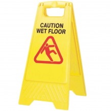 Πλαστική σήμανση δαπέδου κίτρινη quot CAUTION WET FLOOR quot 61cm 24 quot c374267