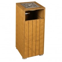 Σταχτοδοχείο Κάδος Δαπέδου Ξύλινος 31x31x75 cm Κατάλληλος για Εξωτερικούς Χώρους c374306