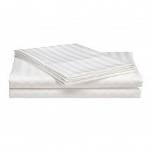 Σεντόνι Λευκό Σατέν ρίγα 3cm Πενιέ 170 x 270 cm 100 βαμβάκι πενιέ μερσεριζέ 200 κλωστές ΣΕΤ 2 ΤΕΜΑΧΙΩΝ c374313