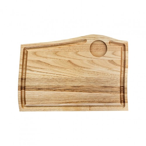 Ξύλινο πλατό Λούκι και 1 θέση ντιπ από ξύλο Καστανιάς 32x22 cm c374319