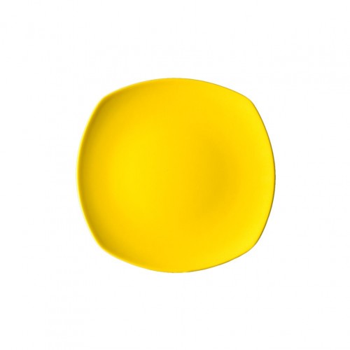 Πιάτο ρηχό κεραμικό 24x24cm με ενισχυμένη αντοχή στο ξεφλούδισμα κίτρινο ΣΕΤ 12 ΤΕΜΑΧΙΩΝ c374389