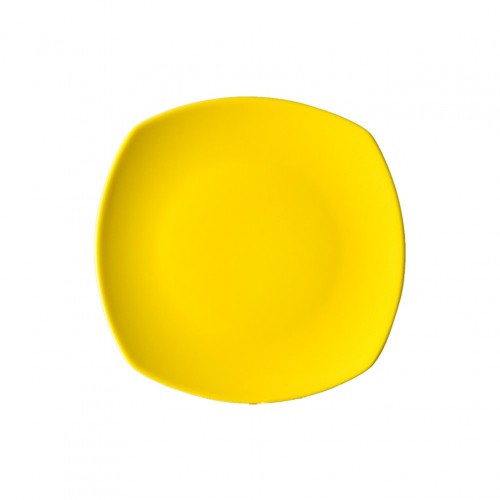 Πιάτο ρηχό κεραμικό 26x26cm με ενισχυμένη αντοχή στο ξεφλούδισμα κίτρινο ΣΕΤ 12 ΤΕΜΑΧΙΩΝ c374390