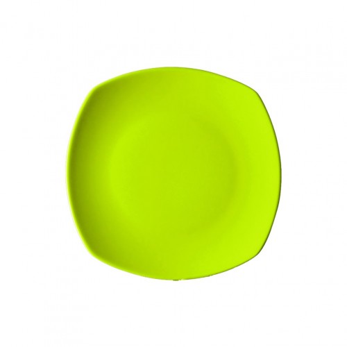 Πιάτο ρηχό κεραμικό 26x26cm με ενισχυμένη αντοχή στο ξεφλούδισμα πράσινο ΣΕΤ 12 ΤΕΜΑΧΙΩΝ c374410
