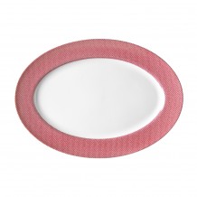 Πιατέλα Οβάλ 36cm πορσελάνης σειρά ροζ quot Blue Jean quot VAN KOTTLER c374526