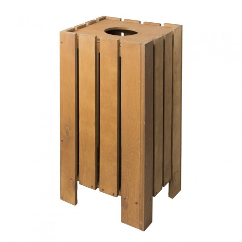 Κάδος Εξωτερικού χώρου Ξύλινος Φ40x40cm 80cm ύψος c375010