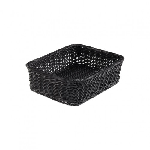 Καλάθι Τροφίμων Vanity G1 2 Rattan χρώμα Μαύρο 32 5x26 5x10cm Leone c375058