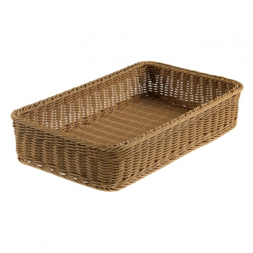 Καλάθι Τροφίμων Vanity G1 1 Rattan χρώμα Καφέ 53x32 5x10cm Leone c375061