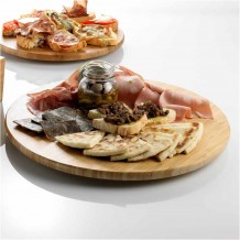 Πιατέλα Σερβιρίσματος Περιστρεφόμενη Στρογγυλή Bamboo Φ40cm Leone c375074