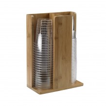 Θήκη 2 Θέσεων για Ποτήρια Bamboo 21x11x30cm Leone c375084