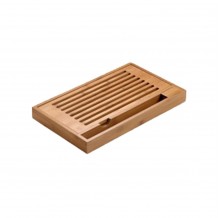 Πλάκα Κοπής Ψωμιού από Bamboo 40x24x4cm Leone c375091