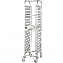 Kαρότσι συλλογής 18 δίσκων GN1 1 ανοξείδωτο 201 38x55xY176cm c375609