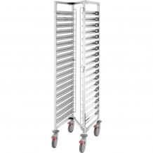 Kαρότσι συλλογής πτυσσόμενο 18 δίσκων GN1 1 ανοξείδωτο 201 38x55xY170cm c375610