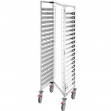 Kαρότσι συλλογής πτυσσόμενο 18 δίσκων GN2 1 ανοξείδωτο 201 59x67xY170cm c375611