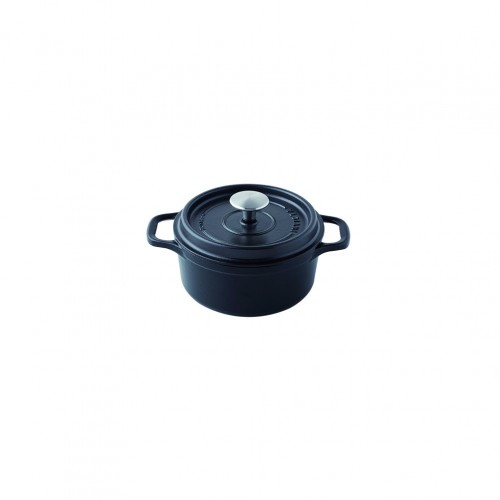 Πυράντοχη κατσαρόλα Cast Iron μαντέμι φ18xΥ12 8cm 1 8Lt σμαλτωμένος πάτος με καπάκι Matfer c375681