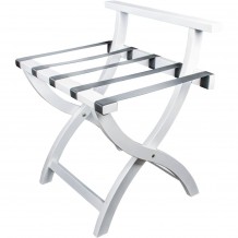 Aναδιπλούμενη μπαγκαζιέρα ξύλινη με πλάτη άσπρη 60x46xΥ68cm c375840