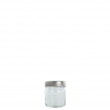 Βάζο γυάλινο 40ml με καπάκι ασημί ΣΕΤ 60ΤΕΜΑΧΙΩΝ c375978