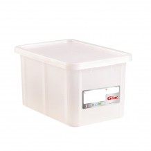 Δοχείο αποθήκευσης HACCP 55Lt 60x40x33cm με καπάκι 40 90 C άσπρο Gilac c376129