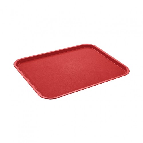 Πλαστικός δίσκος σερβιρίσματος fast food 31x41cm κόκκινος c376278