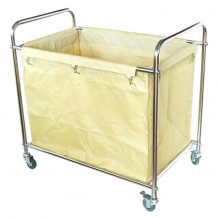 Ανοξείδωτο καρότσι απλύτων SS201 90x54x92cm με 4 ρόδες 7 5cm 2 με φρένο c376308