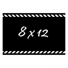 Πακέτο 12 αυτοκόλλητα επανεγγράψιμες κάρτες Μαύρες Bullet 8x12cm c376320