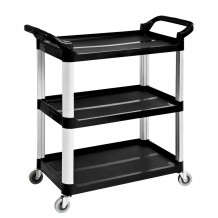 Καρότσι αλουμινίου με 3 πλαστικά ράφια 107x50xΥ97cm c376406