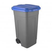 Κάδος πλαστικός 80Lt 45x50x78cm τροχήλατος με καπάκι μπλε SSS Ιταλίας c376470