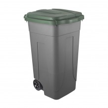 Κάδος πλαστικός 80Lt 45x50x78cm τροχήλατος με καπάκι πράσινο SSS Ιταλίας c376472