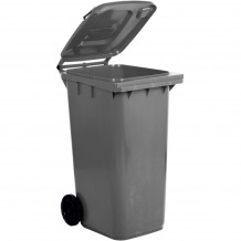 Κάδος πλαστικός 240Lt 58x73x107cm τροχήλατος με καπάκι γκρι SSS Ιταλίας c376477