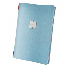 Menu PVC ECO JUTE μπλε με 2 διαφάνειες για 8 σελίδες A4 21x29 7cm DAG Italy c376503