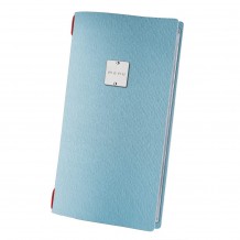 Menu PVC ECO JUTE μπλε με 2 διαφάνειες για 8 σελίδες 4RE 15 3x29 7cm DAG Italy c376507