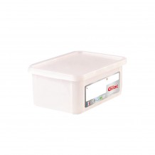 Δοχείο αποθήκευσης HACCP 12Lt 40x30x18cm με καπάκι 40 90 C λευκό Gilac c376568