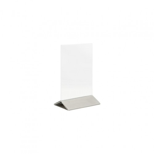 Επιτραπέζια Σήμανση Πίνακας 16 5x10 5x7 4cm με INOX βάση ακρυλικός για A6 c376702