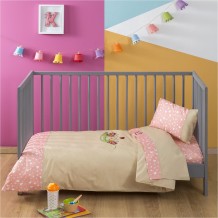 Σετ Παιδική Παπλωματοθήκη 110x145cm amp Μαξιλαροθήκη 30x40cm 100 Βαμβακι 200 κλωστές Πασχαλίτσα c376831