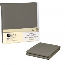 Σετ 2 μαξιλαροθήκες 50x70 5cm 100 βαμβακερό 300 κλωστές 60 C χακί c377118