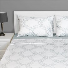 Σετ Μαξ κη Σεντόνια μονά FLAT 160x260cm 100 βαμβ 144 κλωστές siliconized δαμασκηνό γκρι c377226