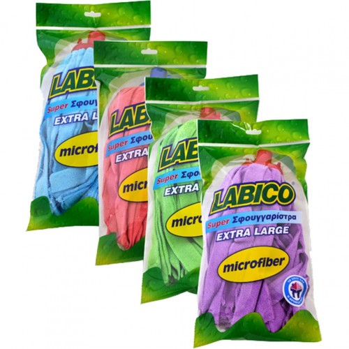 Σφουγγαρίστρα Microfiber λουρίδες 190gr Labico ΣΕΤ 2 ΤΕΜΑΧΙΩΝ c377505