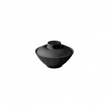 Μπωλ Μελαμίνης με καπάκι σειρά Asia φ14 2x6cm 375ml μαύρο Stylepoint c377759