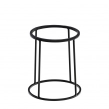 Βάση buffet ΙΝΟΧ μαύρη με αντιολισθητικό λάστιχο φ22 24xΥ28cm c377766