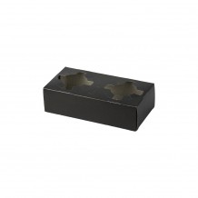 Χάρτινη θήκη μεταφοράς καφέ 2 θέσεων Μαύρη ΣΕΤ 200 ΤΕΜΑΧΙΩΝ c378277