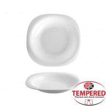 Πιάτο Οπαλίνης Βαθύ 22x22cm Λευκό Tempered Σειρά Boreal CoK Spain ΣΕΤ 12 ΤΕΜΑΧΙΩΝ c378445
