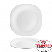 Πιάτο Οπαλίνης Ρηχό 26x26cm Λευκό Tempered Σειρά Boreal CoK Spain ΣΕΤ 12 ΤΕΜΑΧΙΩΝ c378446