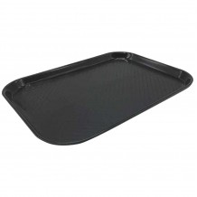 Δίσκος αντιολισθητικός 45 5x35 5cm Πλαστικός Οικονομικός μαύρος c378662