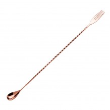 Κουτάλι Πηρούνι τρίαινα Bar 40cm INOX 18 10 χάλκινο Lumian c378731