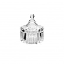 Γυάλινη φοντανιέρα φ14xΥ15 με καπάκι c378883