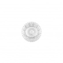 Γυάλινο πιάτο γλυκού σκαλιστό vintage φ12 5cm ΣΕΤ 6 ΤΕΜΑΧΙΩΝ c379004