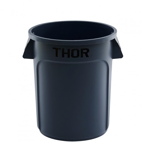 Κάδος Πλαστικός THOR βαριάς κατασκευής 75LT χωρίς καπάκι φ49xY57cm γκρι TRUST c379137