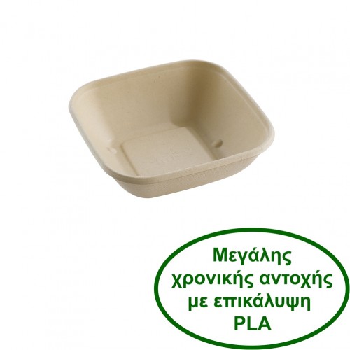 Μπωλ 750ML 17 5x17 5x5cm από ζαχαροκάλαμο με επικάλυψη PLA Μίας Χρήσης Μπεζ Sabert ΣΕΤ 50 ΤΕΜΑΧΙΩΝ c379188