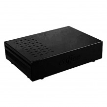 Knock Box υπολειμάτων καφέ carbon steel με συρτάρι και διάτρητη οροφή 35x25xΥ9cm c379234